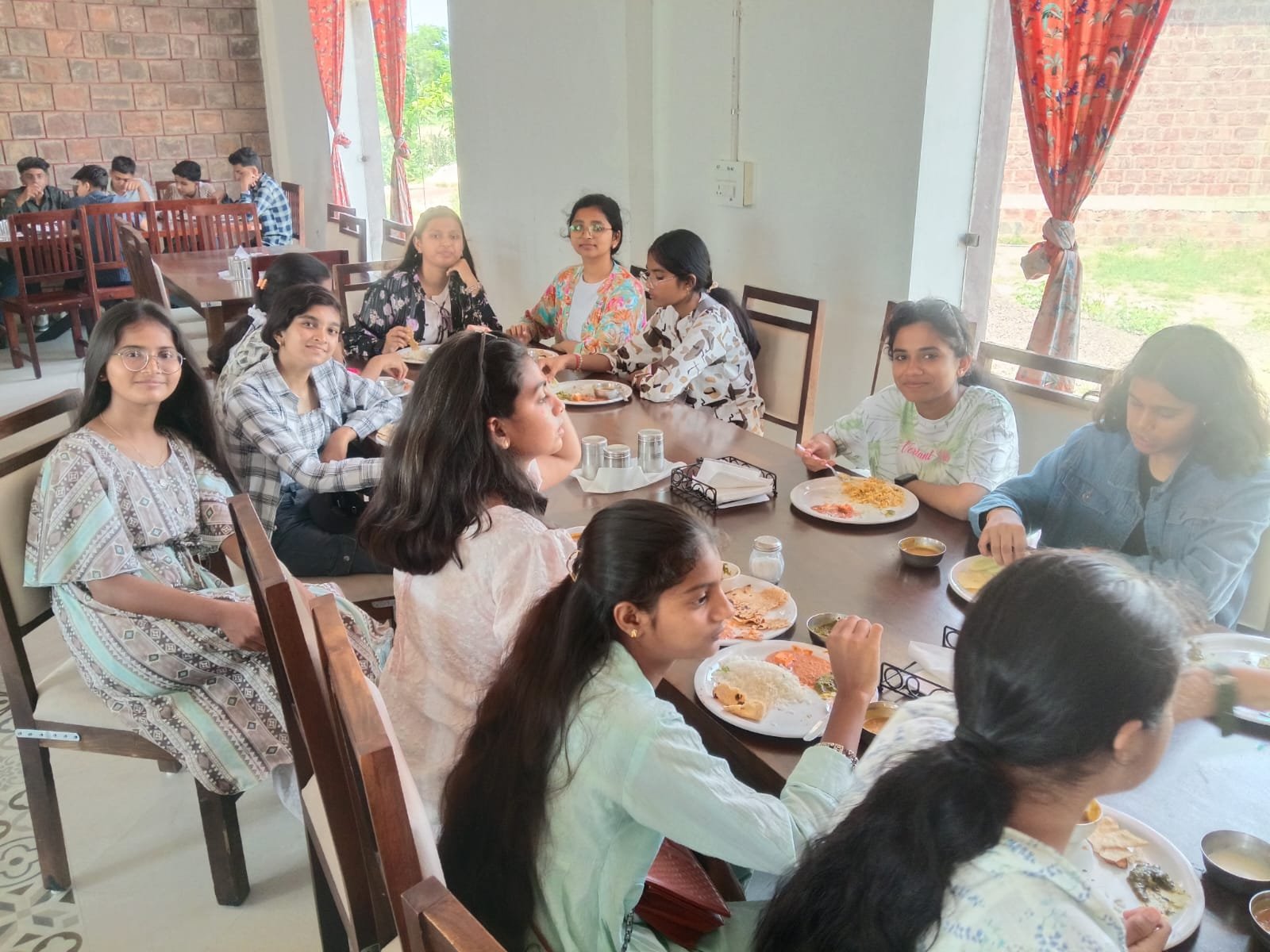 Group dining at Konig